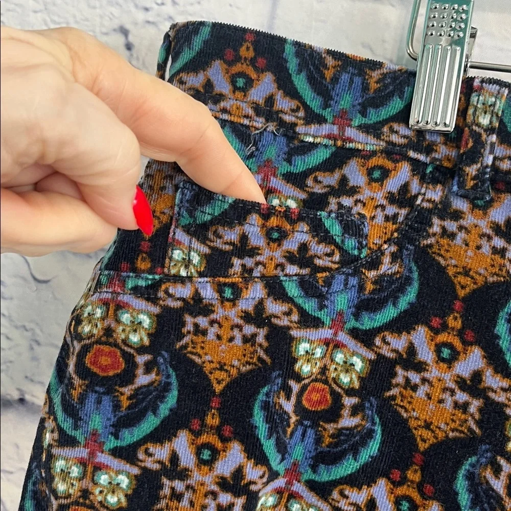 Anthropologie Pilcro Corduroy Serif Batik Pants Size 32 Skinny - Picture 3 of 9